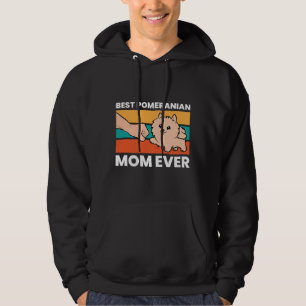 Veste À Capuche Propriétaire de Chien Poméranien Meilleur Maman Po