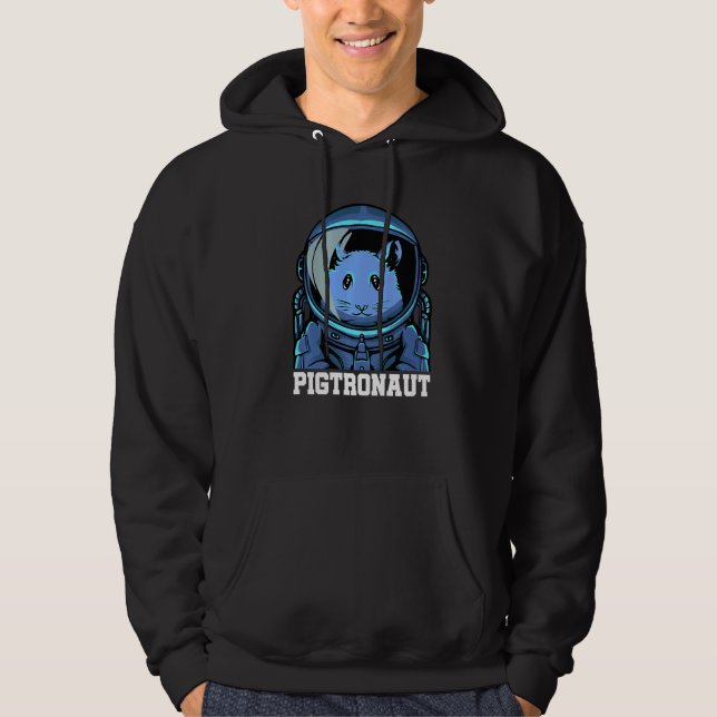 Veste À Capuche Propriétaire de cochon d'Inde graphique Pigtronaut (Devant)