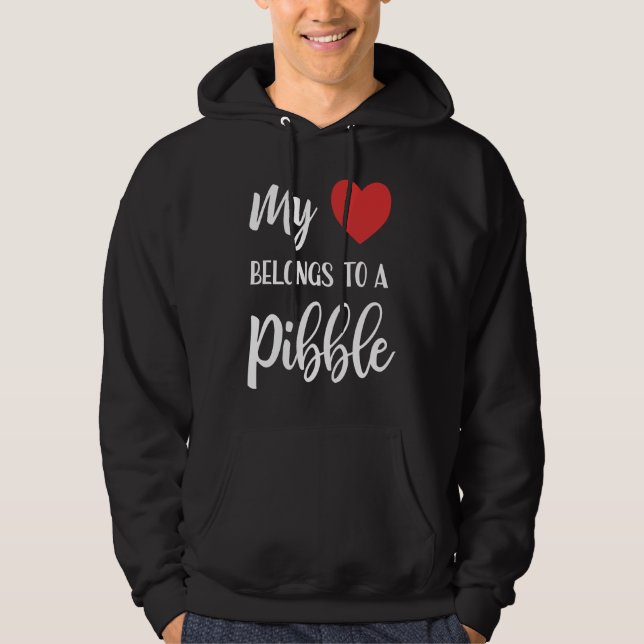 Veste À Capuche Propriétaire de Pitbull Maman Pibble Pittie Fête d (Devant)