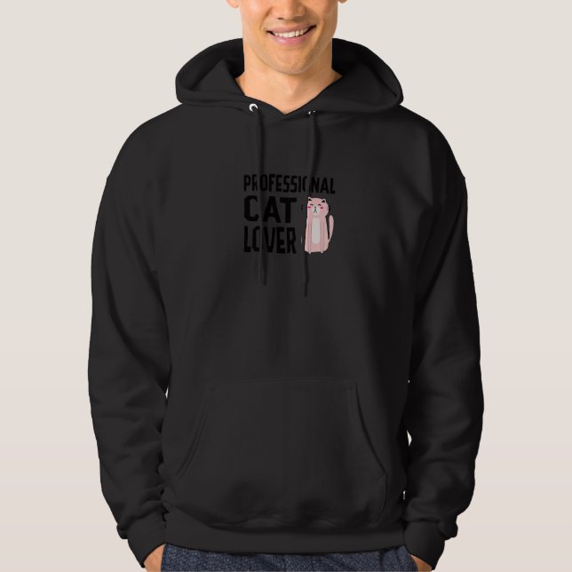 Veste À Capuche Propriétaire professionnel de chat Chat Entraîneur (Devant)