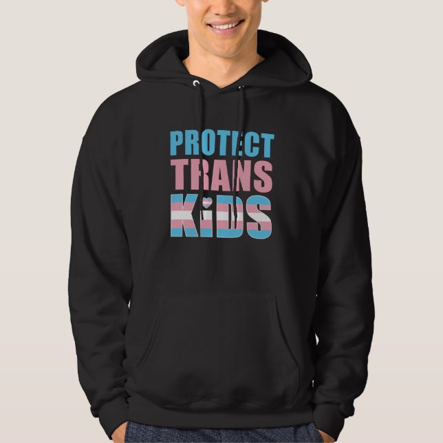 Veste À Capuche Protect Trans Kids LGBT Support (Devant)
