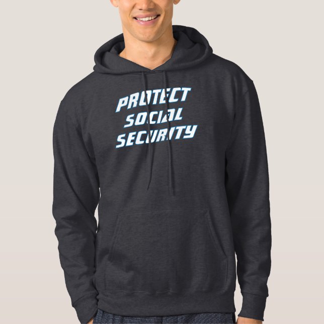 Veste À Capuche Protéger la politique de sécurité sociale (Devant)