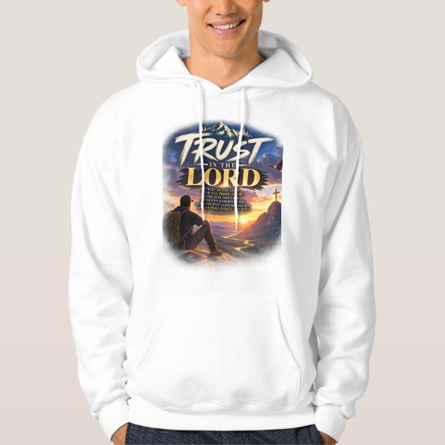 Veste À Capuche Proverbes 3:5-6 Bible chrétien  (Devant)