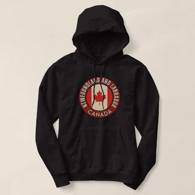 Veste À Capuche Province de Terre-Neuve-et-Labrador Canada (Design devant)