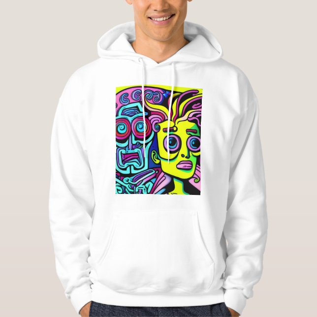 VESTE À CAPUCHE PSYCODÉLIQUE (Devant)