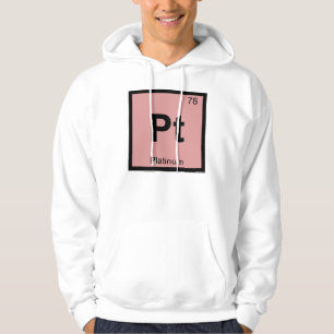 Veste À Capuche Pt - Chimie du Platine Symbole du Tableau Périodiq