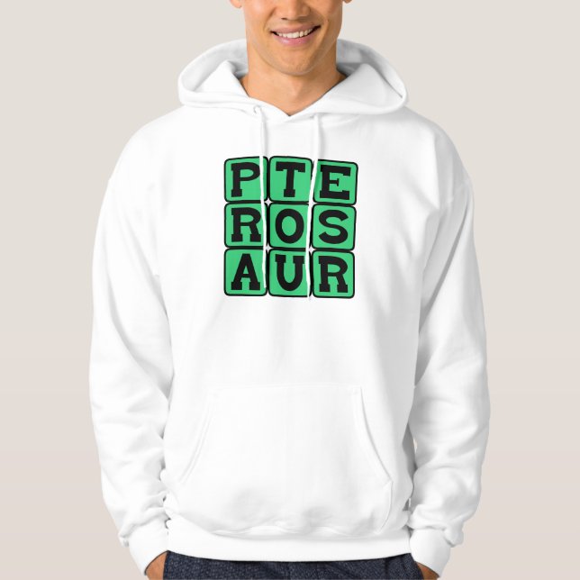 Veste À Capuche Ptérosaure, dinosaure volant (Devant)
