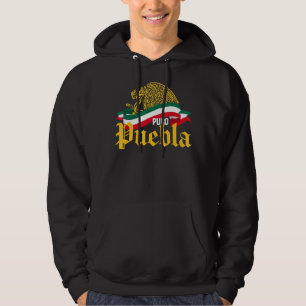 Veste À Capuche Puebla Mexique Puro Puebla Jaune Aigle Drapeau