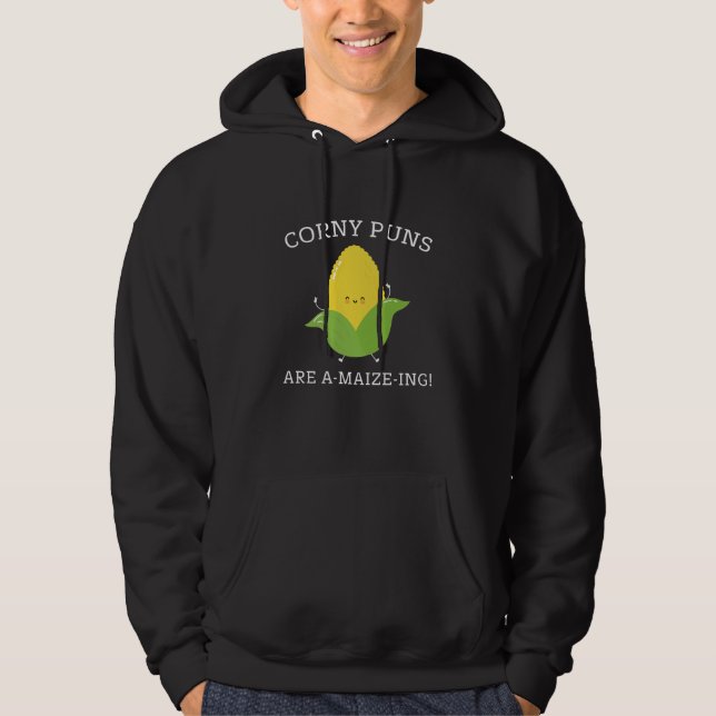Veste À Capuche Puns Corny (Devant)