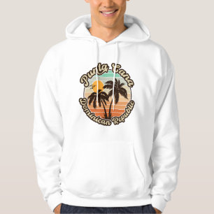 Veste À Capuche Punta Cana Dominicaine Palm Tree Retro Sunset 80s
