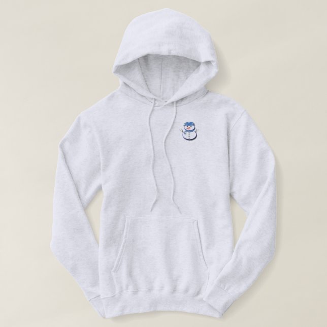 Veste À Capuche Pure White Snowman (Design devant)