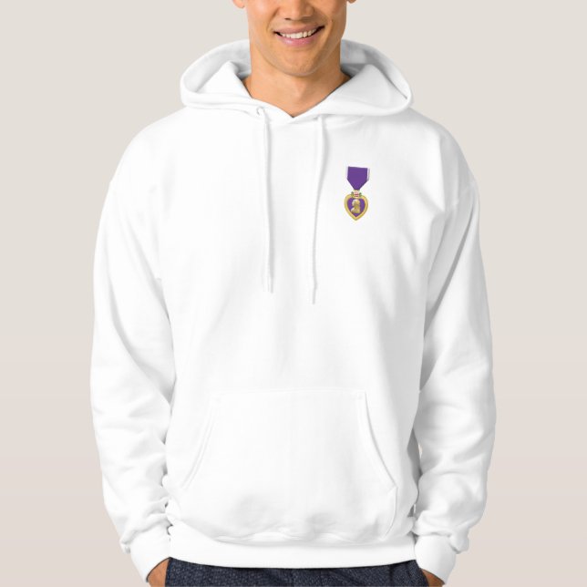 Veste À Capuche Purple Heart us Prix militaire Cadeau vétéran (Devant)