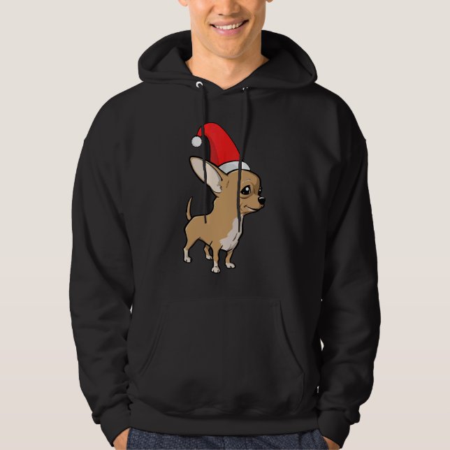 Veste À Capuche Pyjama de Noël du Chihuahua (Devant)