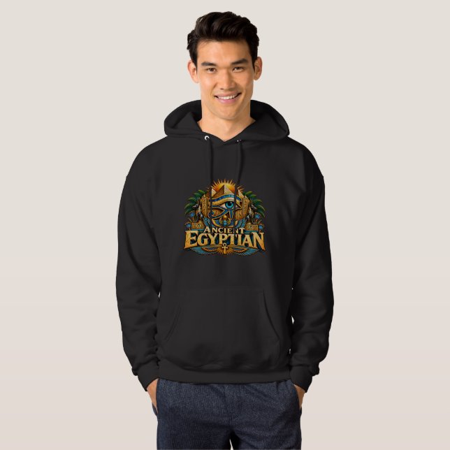 Veste À Capuche Pyramide Égyptienne Antique Œil d'Horus (Devant entier)