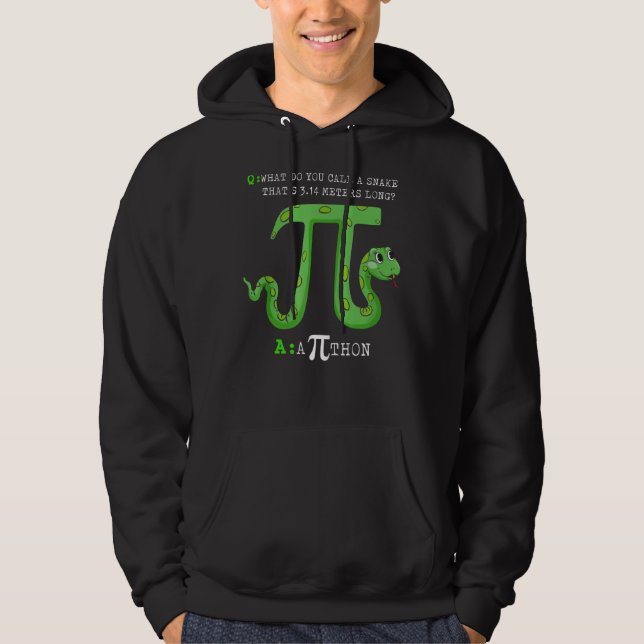 Veste À Capuche Python Pithon Pi Symbole Funny Math Enseignant Pi  (Devant)