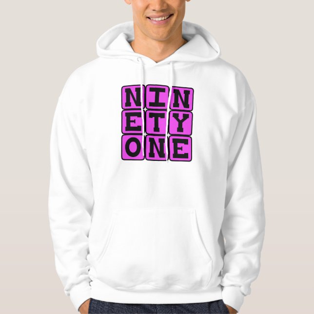 Veste À Capuche Quatre-vingt-onze, Numéro 91 (Devant)