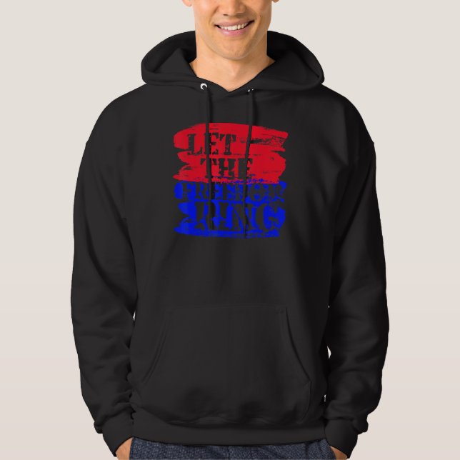 Veste À Capuche Que la liberté règne patriotique (Devant)