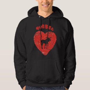 Veste À Capuche Québec Love Moose Heart