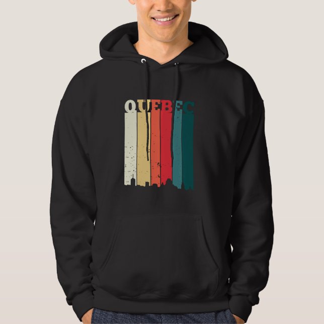 Veste À Capuche Québec Skyline Canada Pride Vacances Canadi*n (Devant)