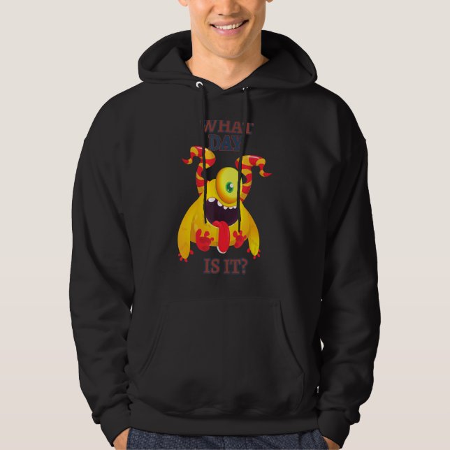 Veste À Capuche Quel Jour C'Est Humoristique (Devant)
