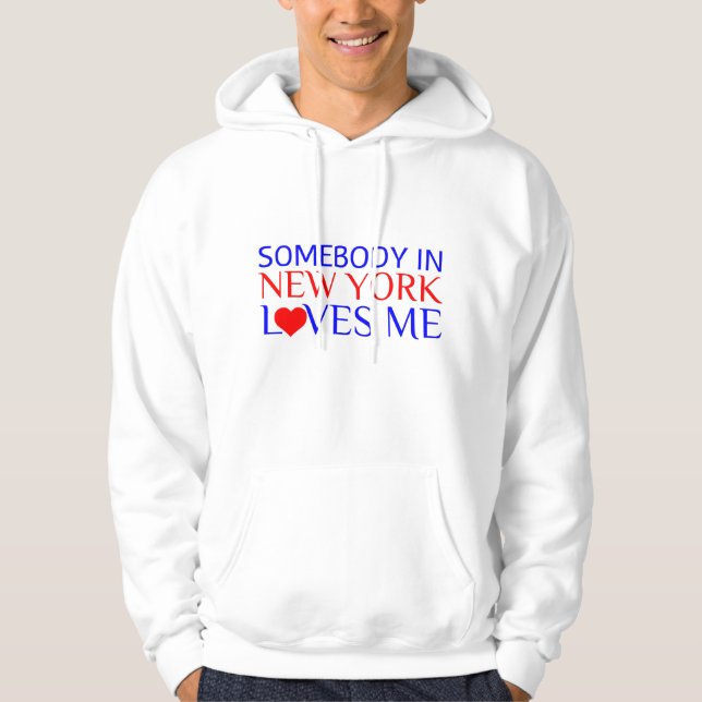 VESTE À CAPUCHE QUELQU'UN À NEW YORK M'AIME (Devant)