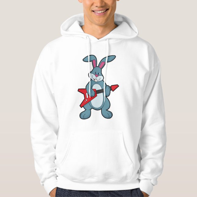 Veste À Capuche Rabbit à la musique avec guitare (Devant)