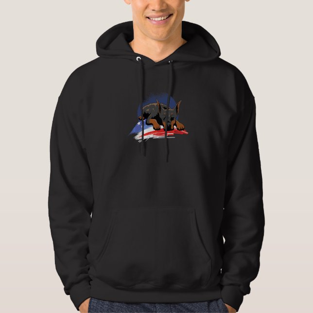 Veste À Capuche Race de chien Dobermann  37 (Devant)