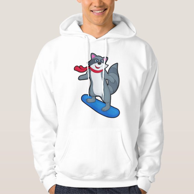 Veste À Capuche Racon en Snowboard avec Snowboard & Scarf (Devant)