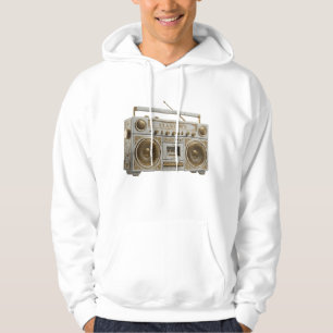 Veste À Capuche Radio Boombox Vintage Marbre & Or Luxueux 90s