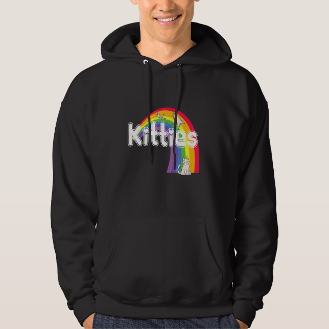 Veste À Capuche Rainbow Cat Kitties Cats Kitty Heart Love (Devant)