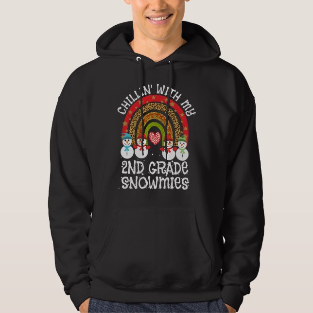 Veste À Capuche Rainbow Chillin Avec Mon Enseignant Snowmies De 2e (Devant)