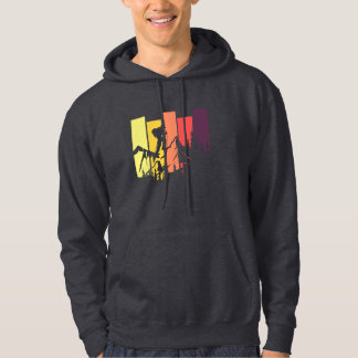 Veste À Capuche Randonnée en montagne au coucher du soleil rétro A