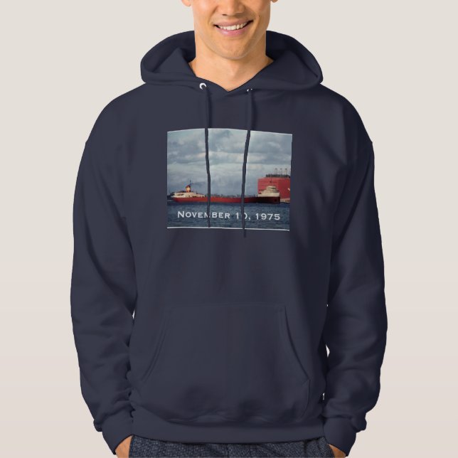 Veste À Capuche Rappelez-vous l'Edmund Fitzgerald 10/11/75 (Devant)