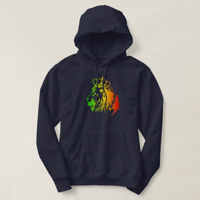 Veste À Capuche Rasta - Lion conquérant de Juda (Design devant)