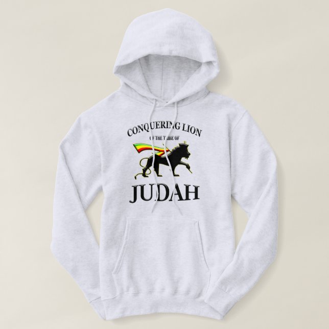 Veste À Capuche RASTA Lion de Juda | Rouge Or Vert (Design devant)