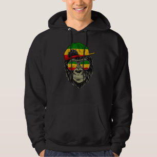 Veste À Capuche Rasta Reggae Singe Gorille Hippie Racine Rastafari