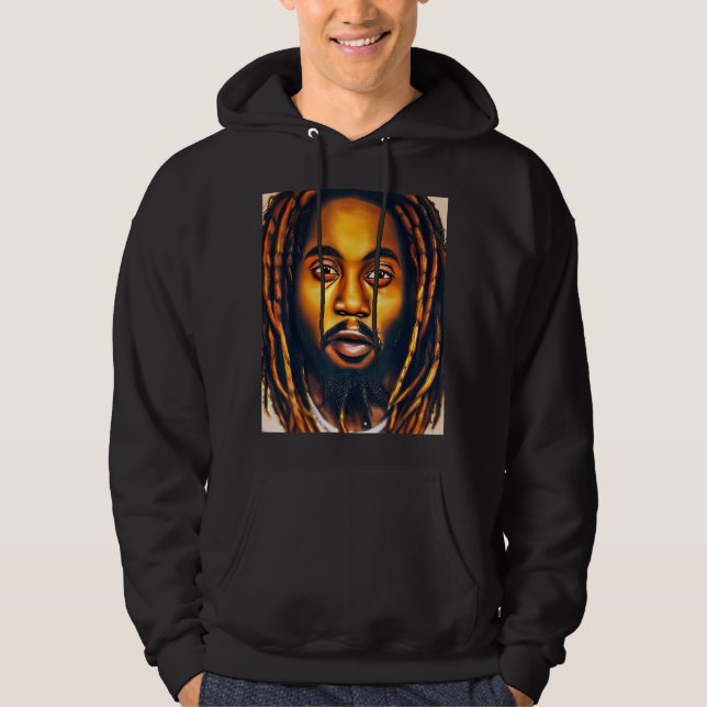 Veste À Capuche Rastaman Reggae Dub Jah Rasta design_14 (Devant)