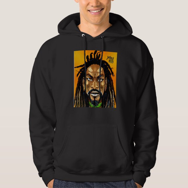 Veste À Capuche Rastaman Reggae Dub Jah Rasta design Premium (Devant)