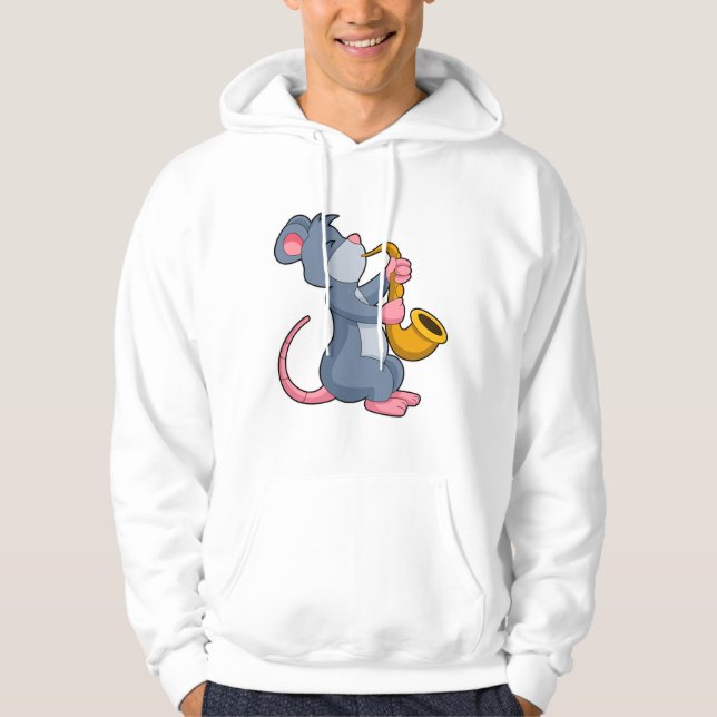 Veste À Capuche Rat à Musique avec Saxophone (Devant)