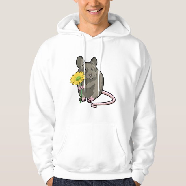 Veste À Capuche Rat avec fleurs jaunes (Devant)