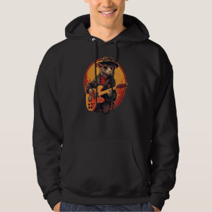 Veste À Capuche Rat guitariste cool avec guitare électrique pour g