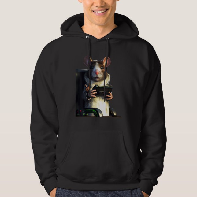 Veste À Capuche Rat souris artwork avec contrôleur de jeu (Devant)
