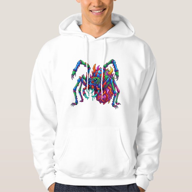 Veste À Capuche Ravage d'Araignée Néon (Devant)