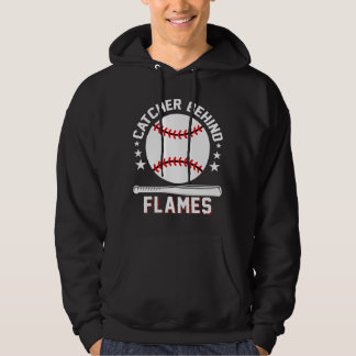 Veste À Capuche Receveur derrière les flammes blanches jouant au b