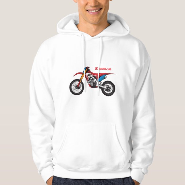 Veste À Capuche Red dirt bike motorcycle (Devant)