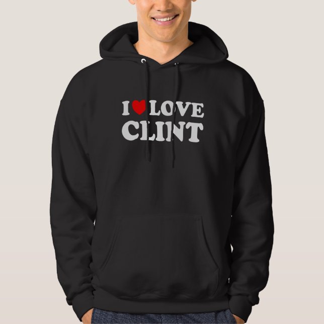 Veste À Capuche Red Heart I Love Clint (Devant)