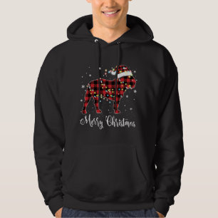 Veste À Capuche Red Plaid Buffalo French Buldog Joyeux Noël P