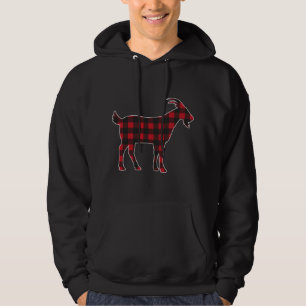 Veste À Capuche Red Plaid Chèvre Joyeux Noël Correspondante Famill