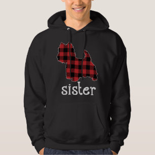 Veste À Capuche Red Plaid Soeur Westie Noël Papa Correspondant Fam