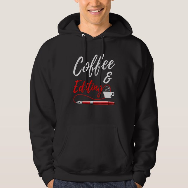 Veste À Capuche Rédacteur Café et Édition (Devant)